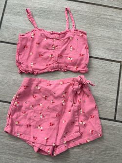 Size 4T Adorable Linen Pink Toddler Girl Set