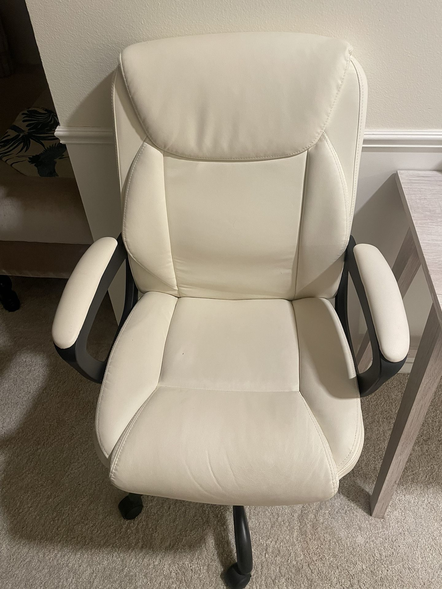 White Leather Office Chair