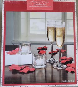 Romantic Champage Candles & Rose Pedals Kit Engagement Marriage Proposal NEW