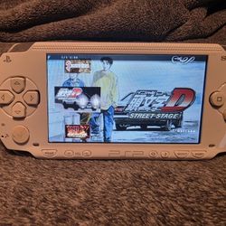 Playstation Psp White 1000 Phat Mod--ded Video Game Console IPS screen upgrade