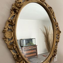 gold ornate mirror large oversized vintage antique style (read the FULL description)