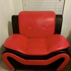 Red and Black Accent Room Chairs