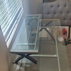 Computer desk glass