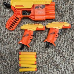 Nerf Alpha Strike Pistol & 2 Stinger SD-1 pistols & darts