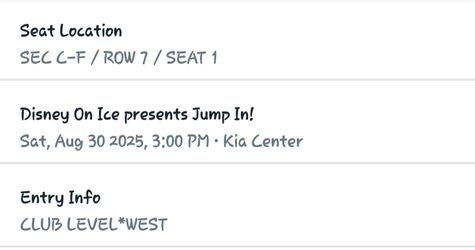 Disney On Ice Jump In Ticket.