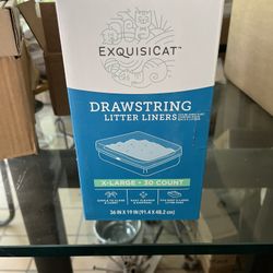 EquisiCat Drawstring Litter Box Liners - X-Large  30 Count