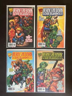 Heroes Reborn The Return 1-4 Daydreamers 1-3 Complete Marvel Comic Book Series Avengers Fantastic Four Iron Man Franklin Richards Doctor Doom