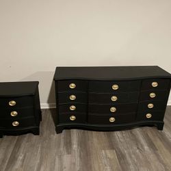 Black Dresser With Matching Nightstand