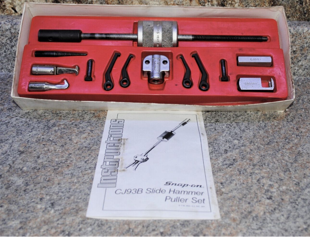 Snap-on CJ93B 14 PC Light Duty Slide Hammer Puller Set