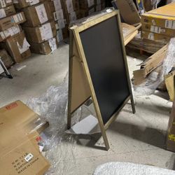 Wooden sign with A frame with stand