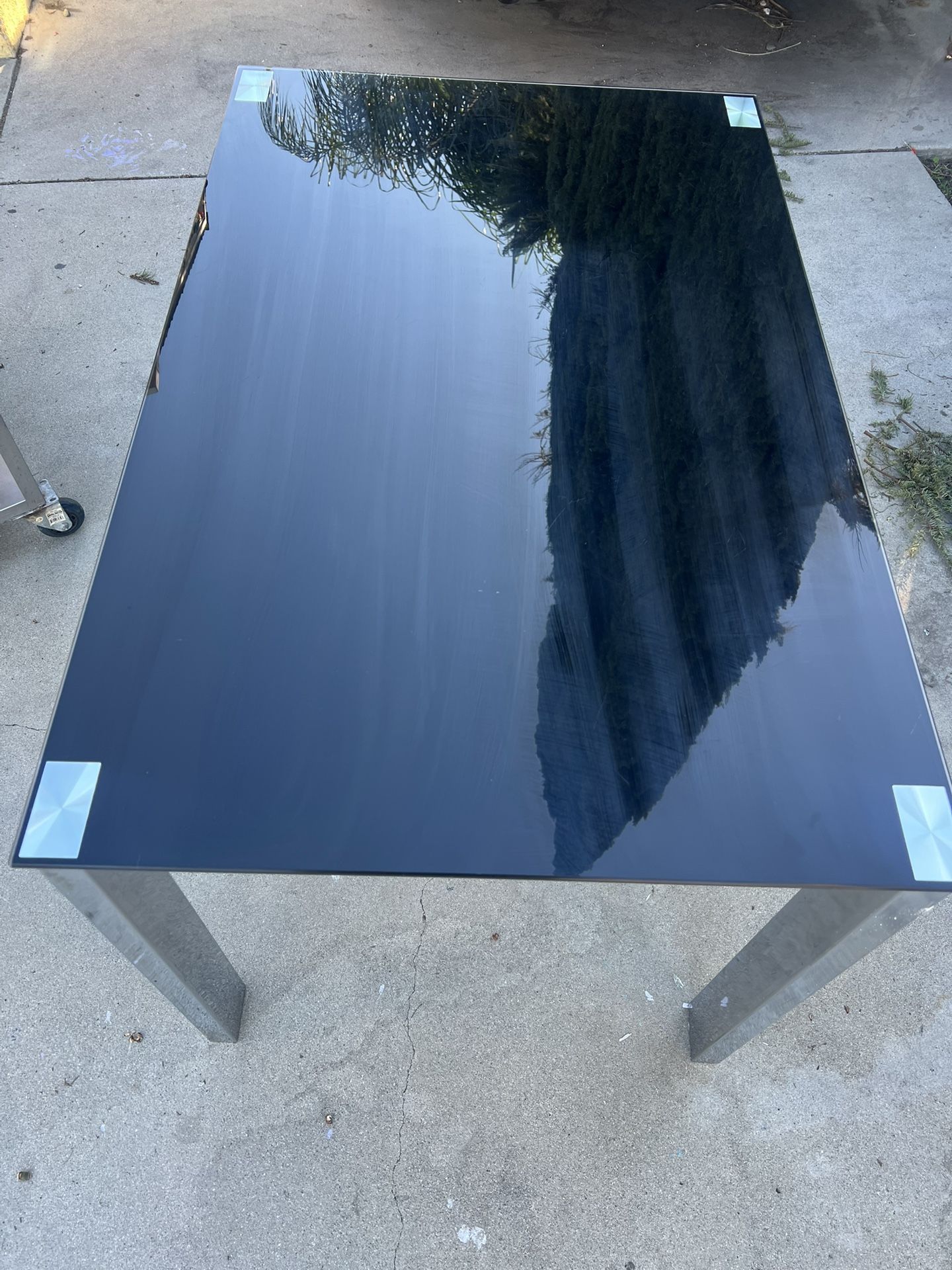 Black Glass Table