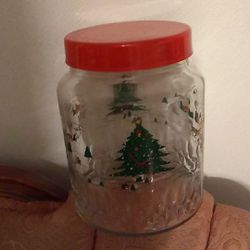 NEW Glass Christmas 🎄 Jar. Use For 🍬 Candy, Cookies 🍪 And More