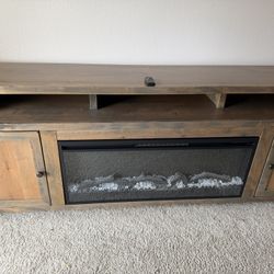 Ducar 84 Inch Fireplace tv Stand 