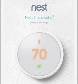 Nest Thermostat E Programmable Smart Thermostat for Home, App Controlled via Wifi, Programmable, Com
