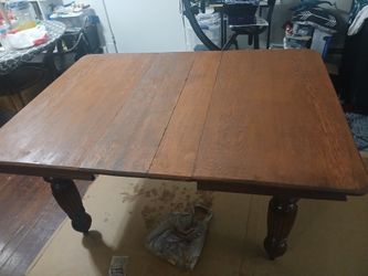 Vintage Wood Dining Table Set