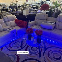 BLUETOOTH POWER RECLINING SOFA, LOVESEAT & CHAIR