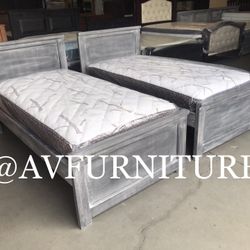 2 Twin Beds And 2 Mattresses