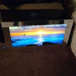 Glass Lighted Lamp Ocean, Beach,  Sounds