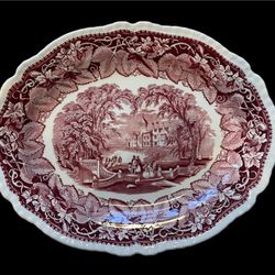 Vintage Mason's Vista Ironstone Large Serving Platter England