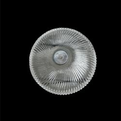 Vintage Swirled Ribbed Glass Ceiling Light Cover, Shade, Globe 10”