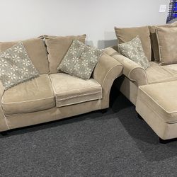 3 Piece Living Room Sofa Set + Ottoman