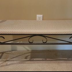 Metal And Fabric Bench