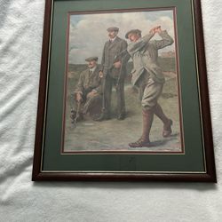 Vintage Golfer Print