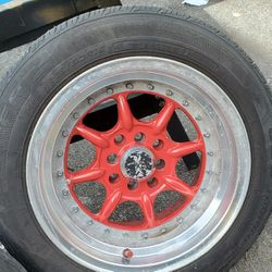 XXR Red RIMS WITH TIRES