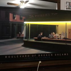 Boulevard Of Broken Dreams Neon Framed Print
