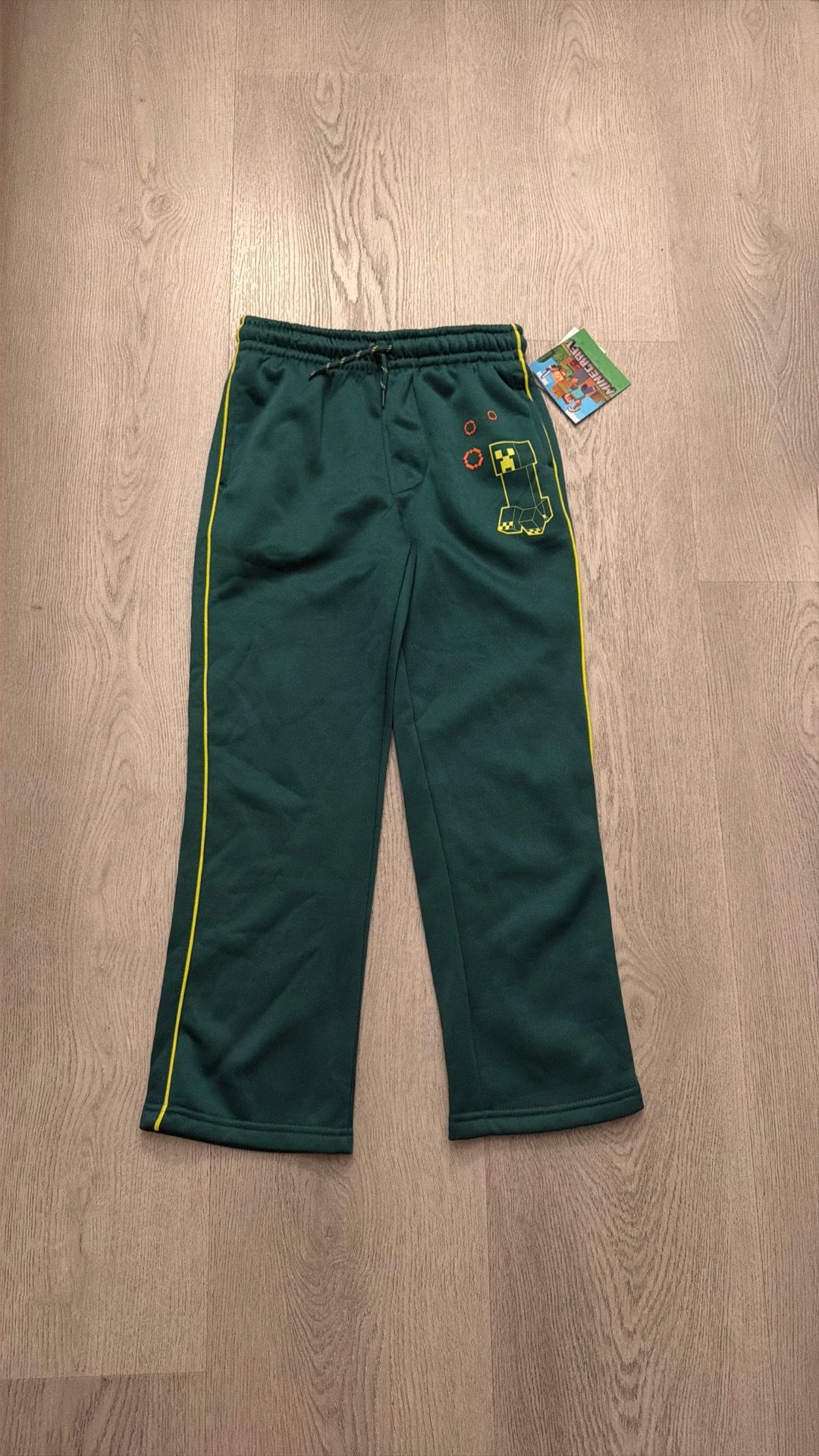 Minecraft Boys Graphic Track Pants Green XL 14-16