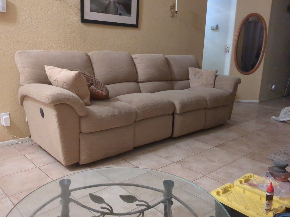 Reclining Sofa Two End Chairs Recline..