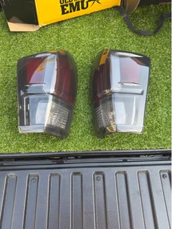 2023 Toyota Tacoma OEM Tail Lights – Professionally Smoke Tinted – Pair