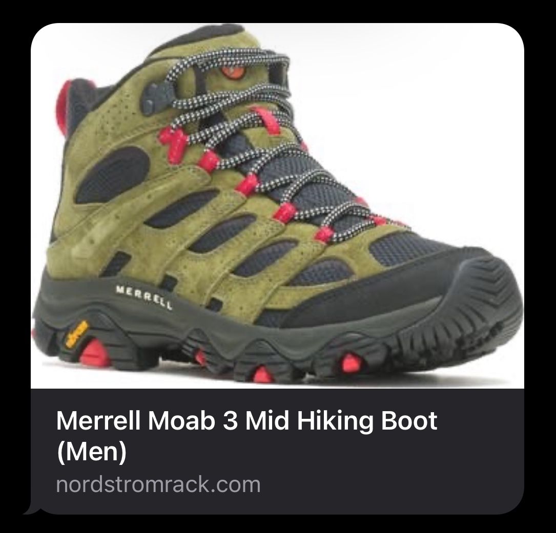 Merelli Moab Size 7.5 Hiking Boots