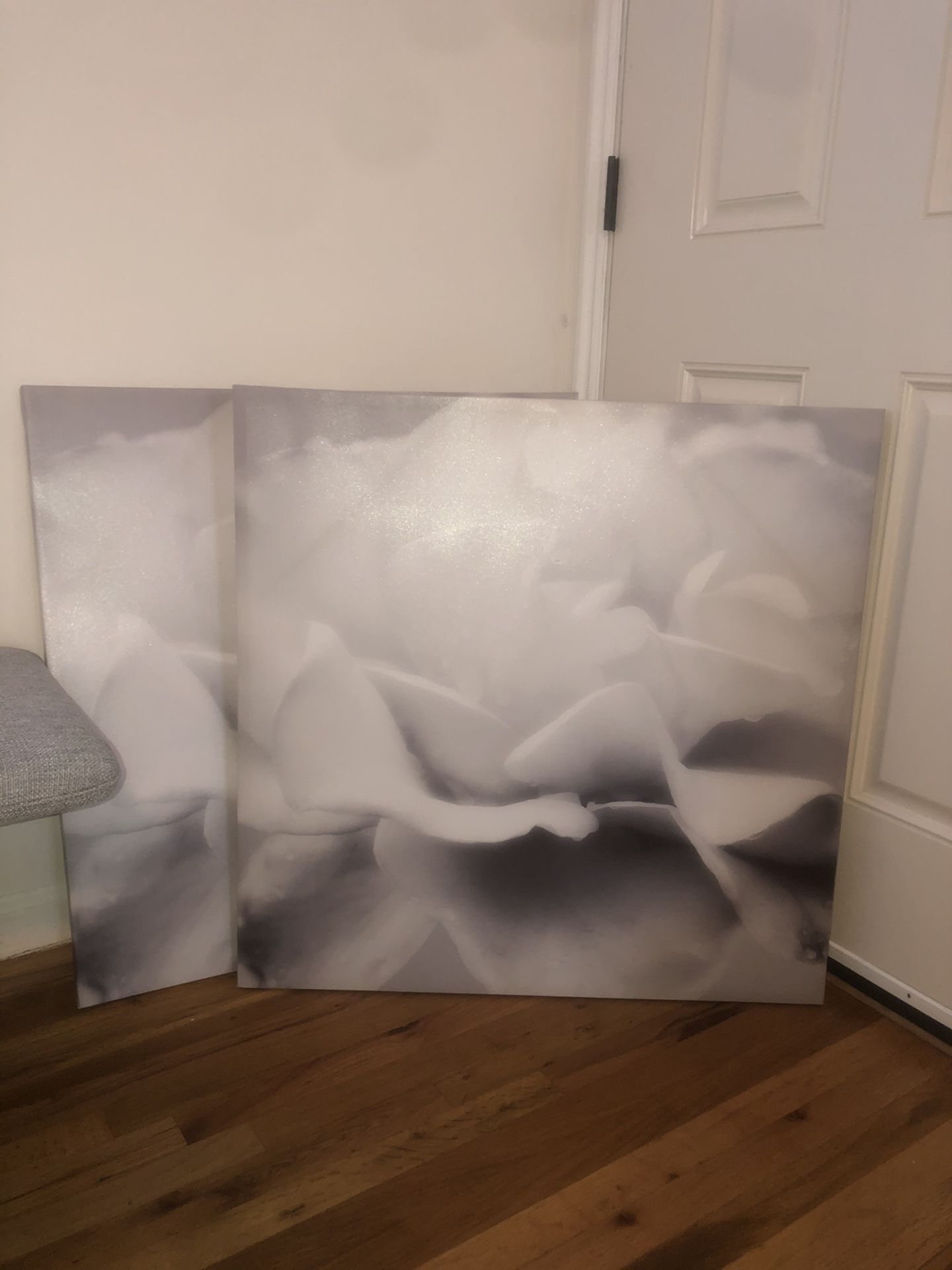 Print Art Canvas - white flower