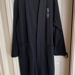 Polo Ralph Lauren Teddy Bear Black Bathrobe Oversized Size S/M Sleepwear