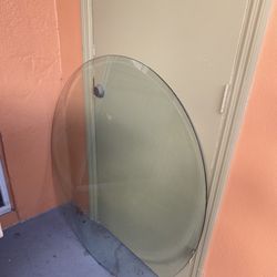 Outdoor Glass Table & Stand  - 2 piece set