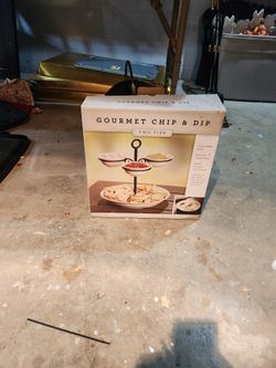 Gourmet Chip And Dip Stand Two Tier