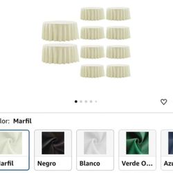 20 Pieces Ivory round tablecloths ( 132"Inch )