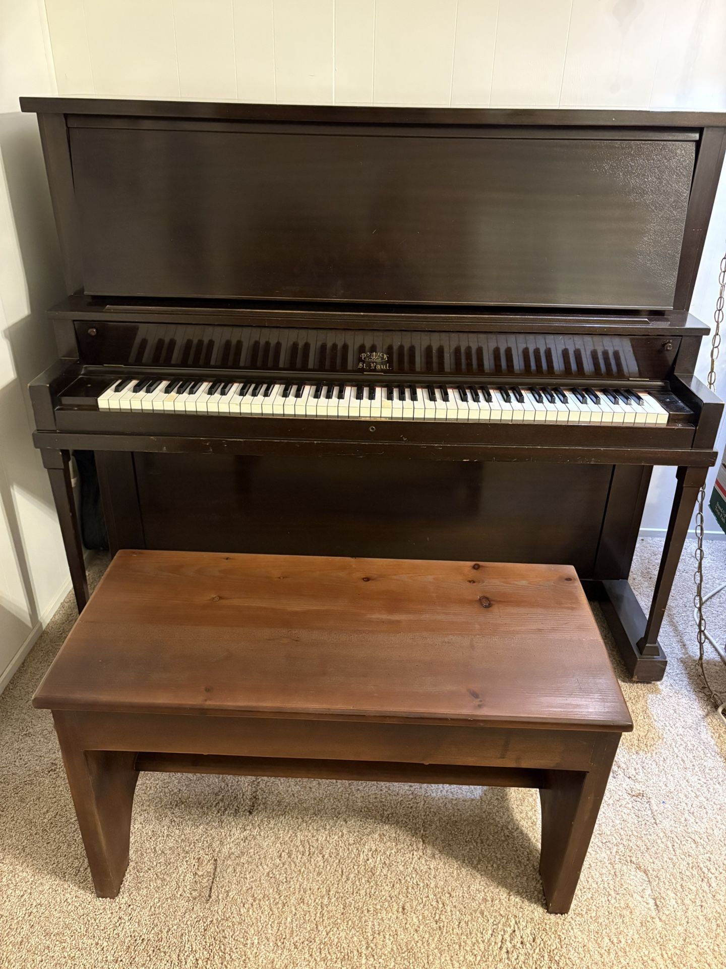 Upright Piano with Bench