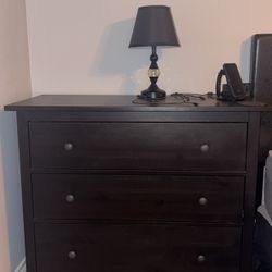 Ikea 3 Drawer Dark Dresser