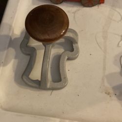 Wood Handle Angel Cookie Cutter