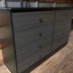Brand New Black And Grey 8 Drawer Dresser