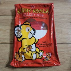 Vintage Valentines Day Cards Kirby Koala Bear Lot Set Gibson Cards 1980s By Gibson NOS New-Old Stock / *Pack of 30