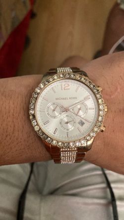 Chronograph rose Bessel bracelet Micheal Kors water resistant watch rose gold diamond quartz watch