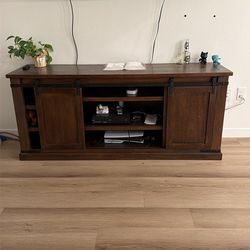 Wood TV stand