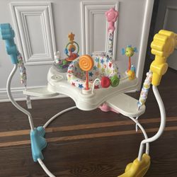 Dream On Me Zany 2-in-1 Activity Center and Bouncer in Star Print