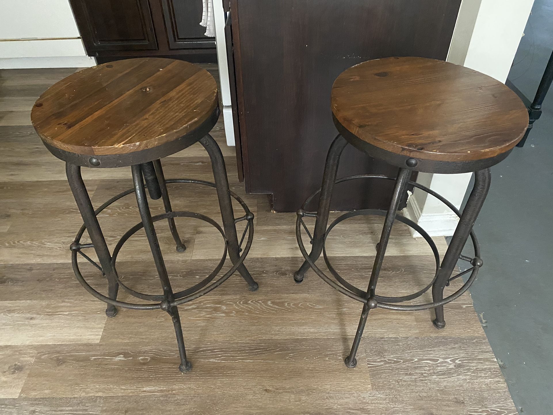 Steel/wood Stools