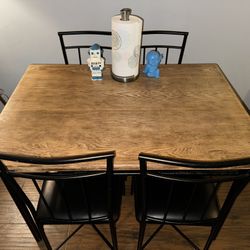 5-Piece Wood Dining Table Set