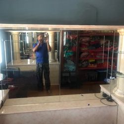 Bedroom Dresser Mirror To Side Nightstands