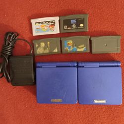 2 Gameboy Advance SP With 5 Games 